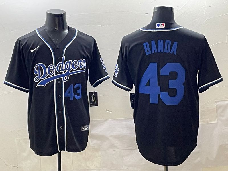 Men 2025 Los Angeles Dodgers #43 Banda Black Three generations Fashion Nike MLB Jersey style 8->los angeles dodgers->MLB Jersey